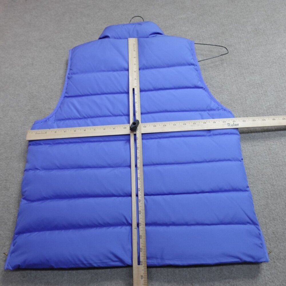 J.Crew Womens Vest Large Blue Solid Down Filled Full Zip Mountain Puffer Quilted - Picture 7 of 9